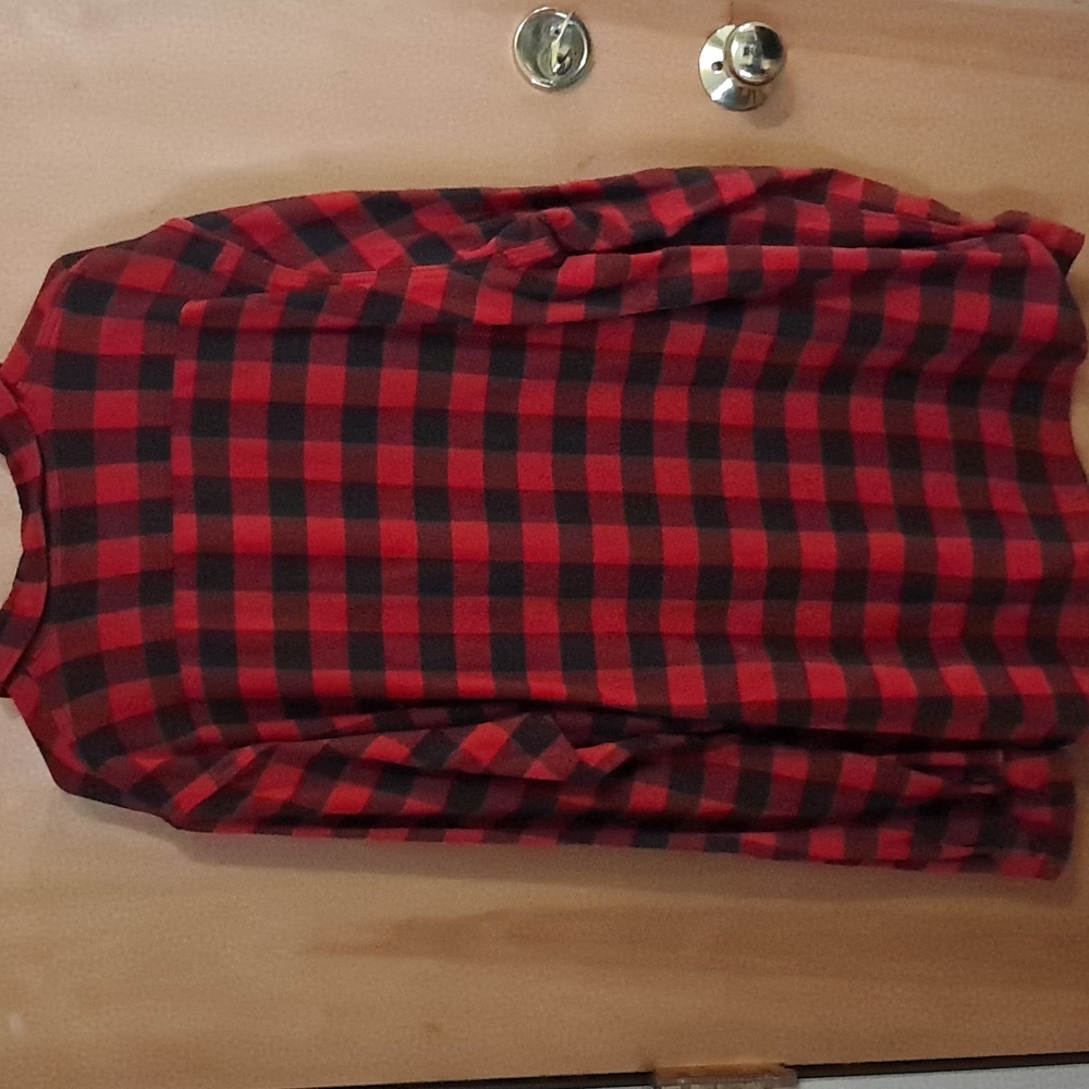 Ralph Lauren red plaid long sleeve top size xxl - Picture 4 of 4